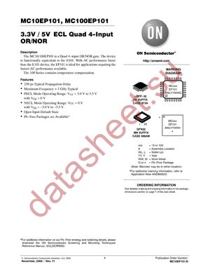 MC100EP101FAR2 datasheet  